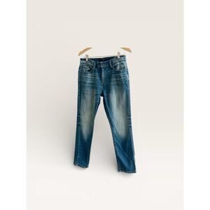 Lucky Brand Men’s Athletic 410 Slim Jean Size 31/30 Medium Light Wash Whiskering